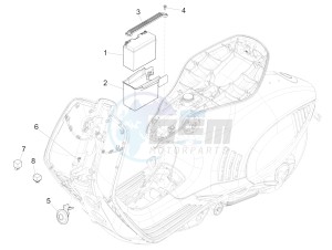 946 ARMANI 125 4T 3V ABS E3 (EMEA, APAC) drawing Remote control switches - Battery - Horn