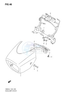 VZ800 drawing HEADLAMP COVER L4