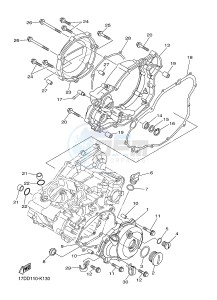 YZ250F (17DH 17DJ 17DK 17DL) drawing CRANKCASE COVER 1