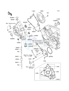 KVF 650 G [BRUTE FORCE 650 4X4I HARDWOODS GREEN HD] (G6F-G9F) G9F drawing ENGINE COVER-- S- -