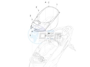 Liberty 50 iGet 4T 3V 25kmh E4 25km/h (EMEA) drawing Helmet housing - Undersaddle