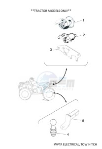 YFM700FWBD KODIAK 700 EPS (BGFB) drawing WVTA ELECTRICAL, TOW HITCH