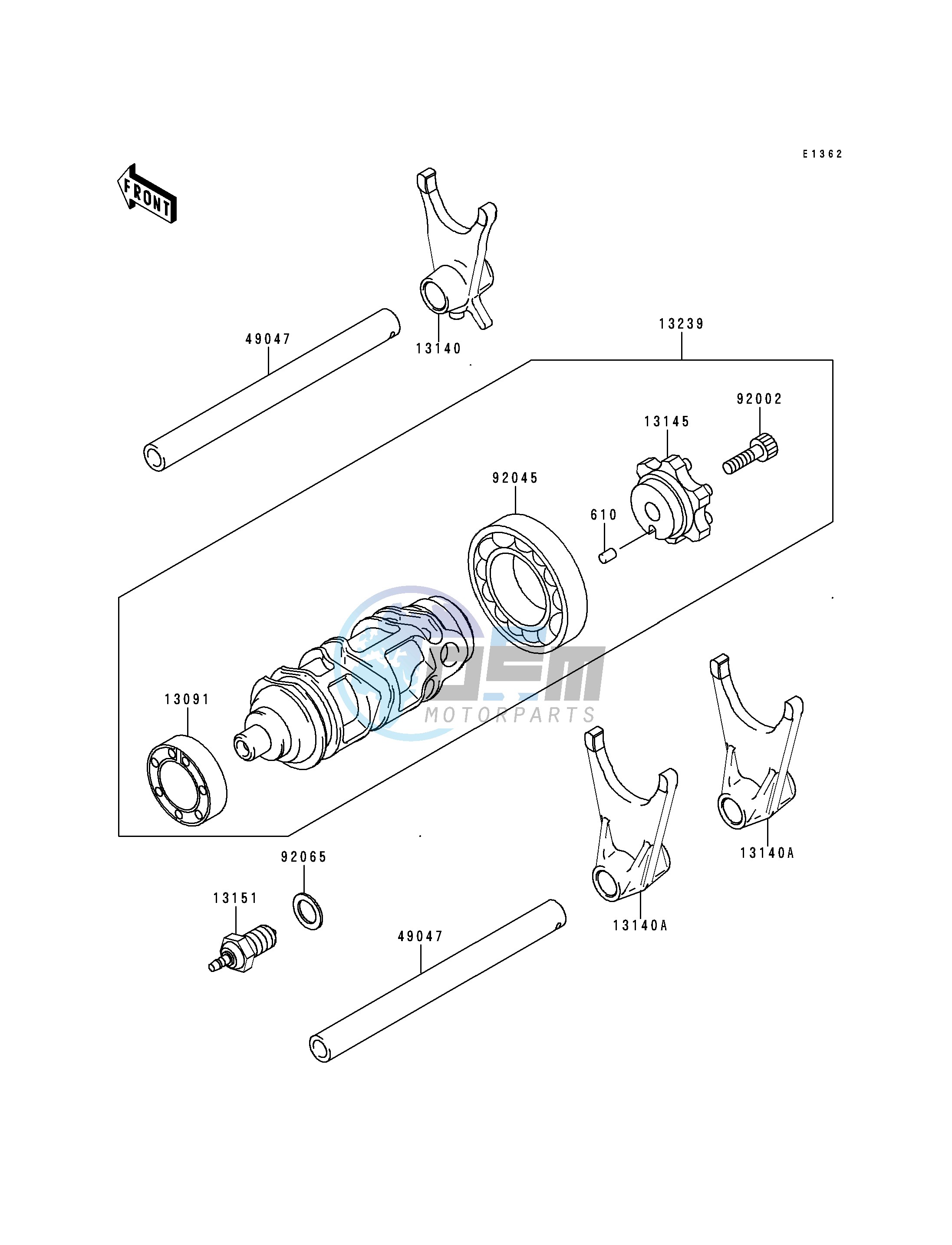 GEAR CHANGE DRUM_SHIFT FORK-- S- -