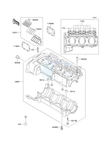 JH 1100 A [1100 ZXI] (A6-A8) [1100 ZXI] drawing CRANKCASE