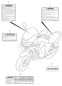 GSF1200 (E2) Bandit drawing LABEL (MODEL K5)