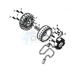 SYMPHONY ST 125 EURO4 L7 drawing MAGNETO / FLYWHEEL