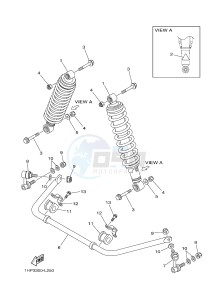 YFM700FWAD YFM7FGPLED GRIZZLY 700 EPS LIMITED EDITION (1HPY) drawing REAR SUSPENSION