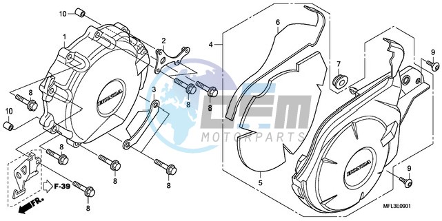 A.C. GENERATOR COVER (CBR 1000RA)