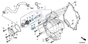 SH300AD SH300i E drawing RIGHT CRANKCASE COVER/ WATER PUMP