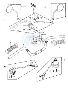 KZ 650 E [LTD] (E1) [LTD] drawing HANDLEBAR