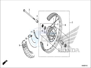 CRF110FH Europe Direct - (ED) drawing FRONT WHEEL