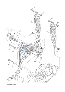 YPR400RA XMAX 400 ABS EVOLIS 400 ABS (1SD3) drawing REAR ARM & SUSPENSION