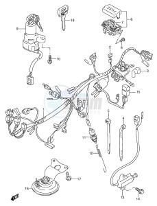 GSX750F (E2) drawing WIRING HARNESS (MODEL S T)