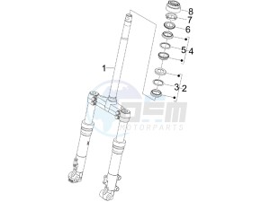 Runner 125 VX 4t SC e3 drawing Fork steering tube - Steering bearing unit