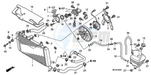 CBF1000A9 France - (F / ABS CMF) drawing RADIATOR