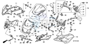 CB1300SA9 Australia - (U / ABS BCT MME TWO TY2) drawing FR. COWL/SIDE COWL/WINDSC REEN