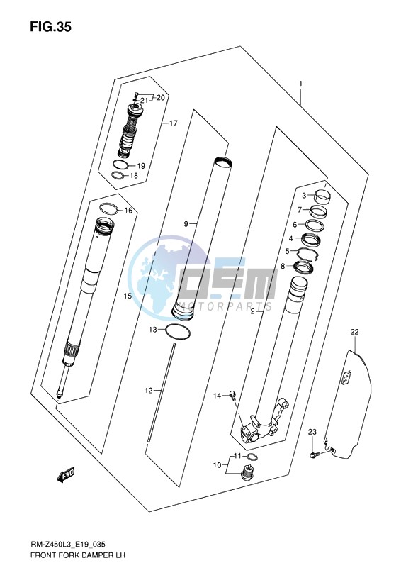 FRONT FORK DAMPER LH