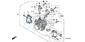 TRX420FEA Europe Direct - (ED / 4WD) drawing THROTTLE BODY