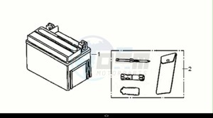 SYMPHONY 50 (XF05W1-IT) (E5) (M1) drawing BATTERY - TOOL BOX