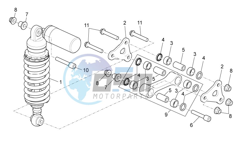 Rear shock absorber