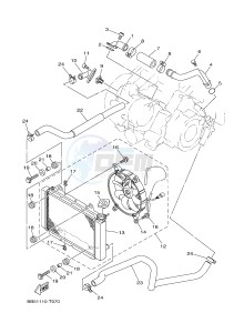 YFM450FWBD YFM45KPXJ KODIAK 450 EPS (BB51) drawing RADIATOR & HOSE