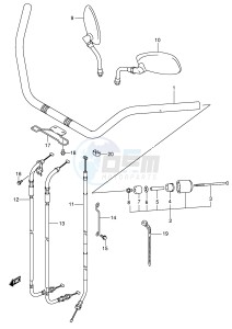 VL800 (E2) VOLUSIA drawing HANDLEBAR (MODEL K5)