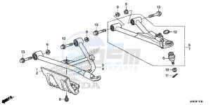 TRX500FM5G TRX500FM Australia - (U) drawing FRONT ARM