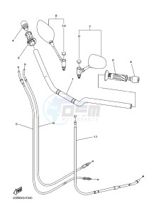 XJ6N ABS 600 XJ6-N (NAKED, ABS) (36B6) drawing STEERING HANDLE & CABLE