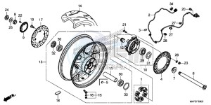 CBR1000S2H 2ED - (2ED) drawing REAR WHEEL