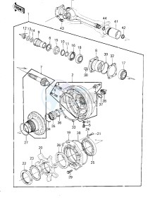 KZ 1300 B [B2] drawing DRIVE SHAFT_FINAL GEARS