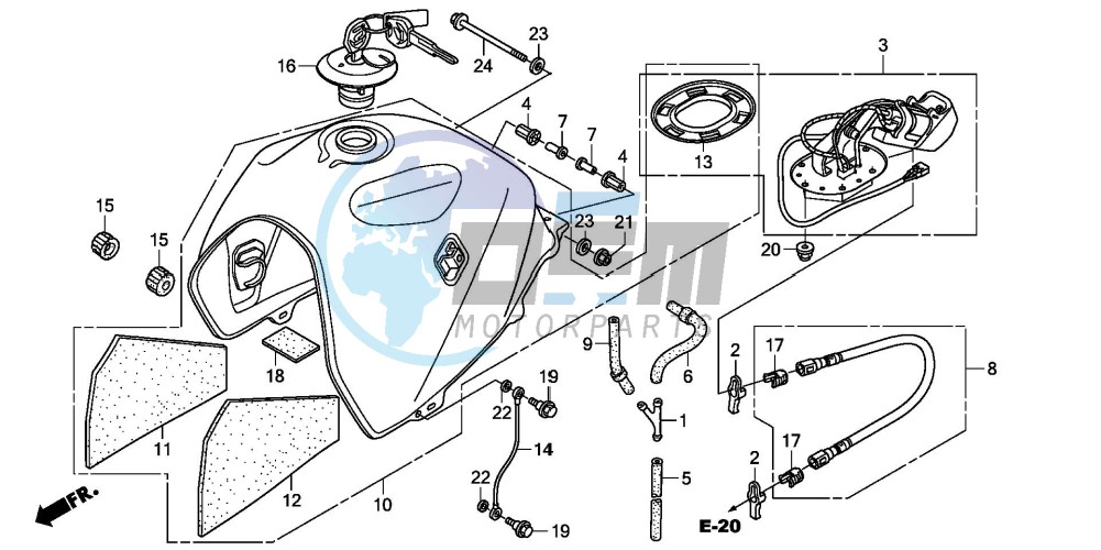 FUEL TANK/FUEL PUMP (XL125V7/8)