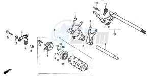 VT750DC SHADOW drawing GEARSHIFT DRUM