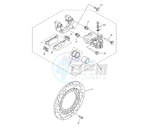 XP T-MAX 500 drawing REAR BRAKE CALIPER