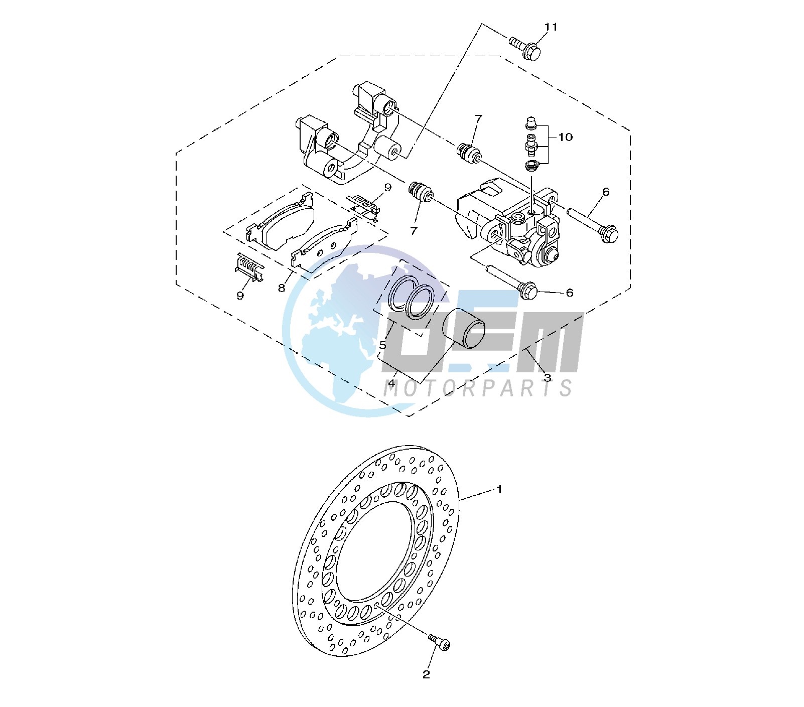 REAR BRAKE CALIPER