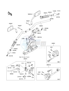 KLE 650 A [VERSYS] (9F-9F) A9F drawing HANDLEBAR-- A9F- -