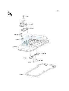 EX250 J [NINJA 250R] (J8F-J9FA) J9F drawing CYLINDER HEAD COVER