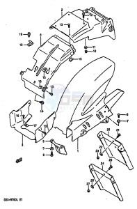 GSX-R750 (J-K-L) drawing REAR FENDER (MODEL L)