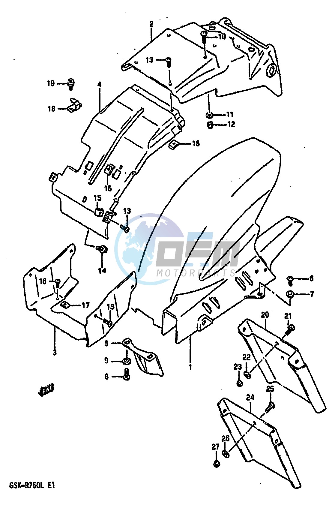 REAR FENDER (MODEL L)