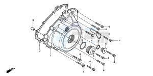 CB500S drawing LEFT CRANKCASE COVER