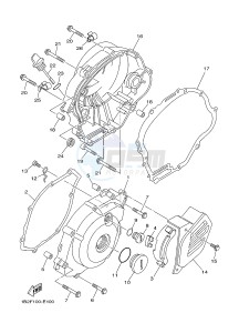 TT-R125 TT-R125LWE (2PTC) drawing CRANKCASE COVER 1