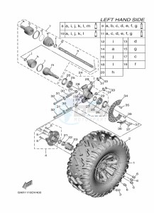 YXF850ES YX85FPSN (BARH) drawing REAR WHEEL