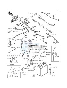 KZ 1000 P [POLICE 1000] (P15-P19) [POLICE 1000] drawing CHASSIS ELECTRICAL EQUIPMENT