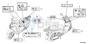 SH125RC drawing CAUTION LABEL