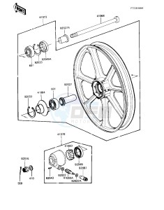 KZ 440 A [LTD] (A2-A4) [LTD] drawing FRONT WHEEL_HUB -- KZ440-A4- -