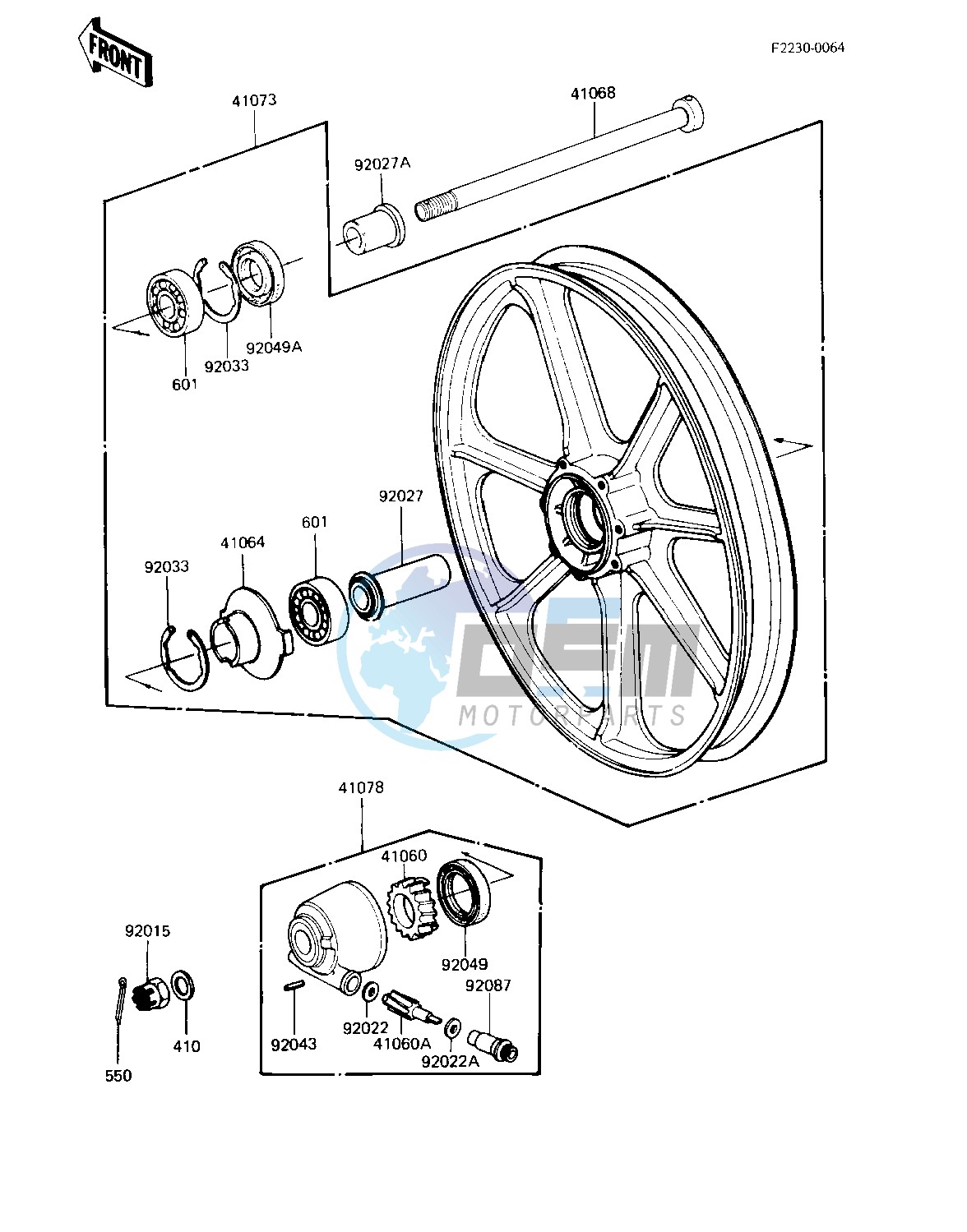 FRONT WHEEL_HUB -- KZ440-A4- -