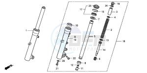 FJS400D SILVER WING drawing FRONT FORK