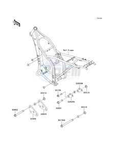 KLX300 A [KLX300R] (A10) A10 drawing ENGINE MOUNT