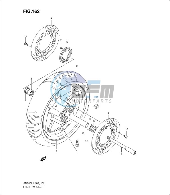 FRONT WHEEL (AN650AL1 E2)