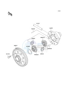 KAF 400 A [MULE 610 4X4] (A6F-AF) A7F drawing DIFFERENTIAL