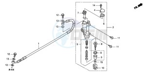 CRF250X drawing RR. BRAKE MASTER CYLINDER